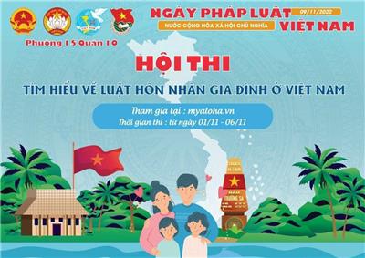 Image: Ủy ban nhân dân phường phối hợp với Ủy ban MTTQ, Hội Liên hiệp Phu nữ, Đoàn thanh niên phường tổ chức cuộc thi trực tuyến tìm hiểu Pháp luật Việt Nam