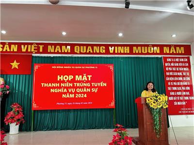 Image: Phường 15 Tổ chức Họp mặt thanh niên trúng tuyển nghĩa vụ quân sự năm 2024